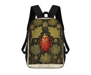 sinyumoney Ladybug William Morris School Bags Large Water Resistant Laptop Backpack for Boys/Girls/Teenagers 17inch