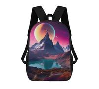 sinyumoney Lake And Mountain in Space Backpack School Lightweight Airport College Students Back Pack for Men, Women & Teenage Boys 17inch