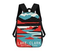 sinyumoney Lake Clark National Park Backpack School Bag Business Laptop Rucksack Bag Unisex Casual Daypack for School/Work/Travel 17inch