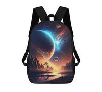 sinyumoney Lake Of Planet Landscape School Backpack Water Resistant Travel Backpack Computer Bag for School/Work/Travel 17inch