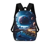 sinyumoney Lakes And Planets Backpack School Business Laptop Rucksack Bag Unisex Casual Daypack for Teenage Girls Boys Women Men 17inch