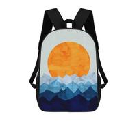 sinyumoney Landscape Collage 08 Backpacks Children's Backpacks School Bag 3D Printed Children's School Backpack Fashion Travel Backpacks for Kids Elementary Middle School 17inch