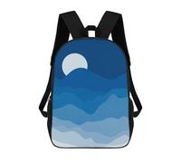 sinyumoney Landscape Collage A Backpacks Kids School Backpack School Bag 3D Printed School Bag for Boys Elementary And Middle School Students 17inch