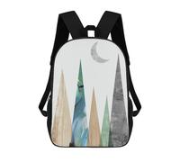 sinyumoney Landscape Collage A2 Backpack, Children's Backpack, Student School Bag Bookbag Rucksack, 3D Printed School Bag for Boys Girls 17inch