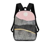 sinyumoney Landscape Collage A5 Backpacks Kids School Backpack School Bag 3D Printed Fashion School Bags for Boys Elementary And Middle School Students 17inch