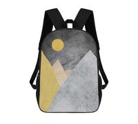 sinyumoney Landscape Collage IV Backpack 3D Printed Kids School Backpack High Capacity Travel Backpacks Book Bags Kids Backpack 17inch