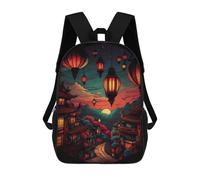 sinyumoney Lanterns Light School Backpack 3D Printed School Bags Boys Girls Laptop Backpack for Kids/Students/Adults 17inch