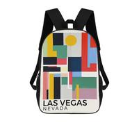 sinyumoney Las Vegas Nevada Poster Backpack School Bag Business Laptop Rucksack Bag Unisex Casual Daypack for School/Work/Travel 17inch