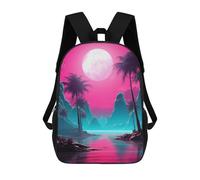 sinyumoney Laser Chroma Cascade Children's Backpacks School Backpack 3D Printed for Kids Travel Rucksacks Book Bags Kids 17inch School Bag
