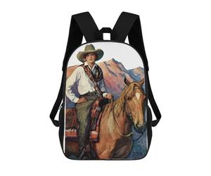 sinyumoney Lasy on The Horse Backpack School Bag School Secondary High School College Backpack Travel for Boys/Girls/Teenagers 17inch