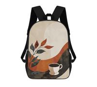 sinyumoney Latte Art on A Cappuccino Rucksack Large School Backpack for Boys - Perfect for Travel, Work And Daily Use 17inch