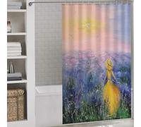 sinyumoney Lavender Dreams Daily Household Stylish Washable Bathroom Decor Curtains for Stalls Bathtubs 53.54x70.87Inch（136x180cm）