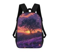 sinyumoney Lavender Field Sunset-4 Backpack School Bag Computer Rucksack for School/Work/Travel for Camping Outdoor Adventures And Daily Travel 17inch