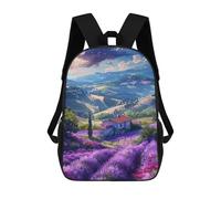 sinyumoney Lavender Fields And Country House Backpack School Bag Large School Backpack for Boys - Perfect for Travel, Work And Daily Use 17inch