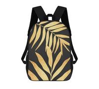 sinyumoney Leaf And Gold 1 Rucksacks 3D Printed Children Backpacks Fashion Casual Daypack Cute Travel Bags Outdoor Casual Daypack for Boy And Girl 17inch