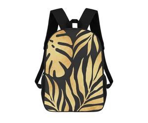 sinyumoney Leaf And Gold 2 Rucksack Lightweight Airport College Students Back Pack for Girls Boys Teenage 17inch