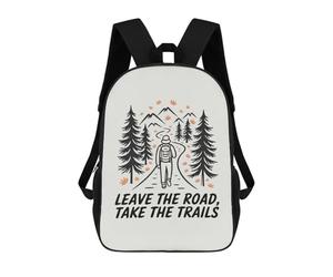 sinyumoney Leave The Road, Take The Trails Backpack School Bag Large Lightweight Casual Backpack for Campus Outdoor Travel Sports 17inch
