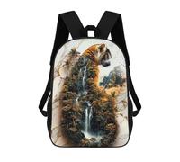 sinyumoney Lemurs Hidden Eden Children's Backpack, 3D Printed School Backpack, Backpack for Boys Girls, Adjustable School Bag for Primary School 17inch