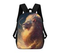 sinyumoney Leo Zodiac Fantasy Portrait Backpacks Kids Student Schoolbag,3D Printed Backpacks,Elementary And Middle School Students Backpacks for Boys Girls 17inch