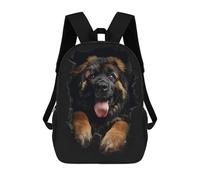 sinyumoney Leonberger Dog 3D Printed School Backpack Casual Children's Backpacks 3D Printed School Bag for Boys Elementary And Middle 17inch