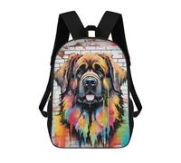 sinyumoney Leonberger Dog Graffiti School Backpack Large Water Resistant Laptop Backpack for Girls Boys Teenage 17inch