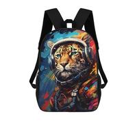 sinyumoney Leopard Astronaut in Space Backpack School Bag Business Durable Laptop Bag for Campus Outdoor Travel Sports 17inch