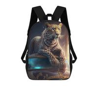 sinyumoney Leopard Classic Car Rucksacks 3D Printed Children 17inch Backpacks Fashion Casual Daypack Travel Bags Outdoor Casual Daypack for Boy And Girl