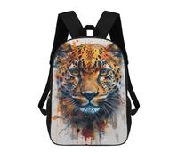 sinyumoney Leopard Face Art Print Backpack School Bag Work Laptop Backpack Rucksack Bag for Boys/Girls/Teenagers 17inch