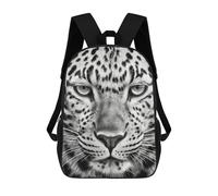 sinyumoney Leopard Face Close-Up Backpack School Bag Rucksack Casual Daypacks School Work Travel Bag for Teenage Girls Boys Women Men 17inch