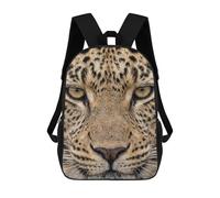 sinyumoney Leopard Face Close-Up School Backpack Lightweight Airport College Students Back Pack for Girls Boys Teenage 17inch