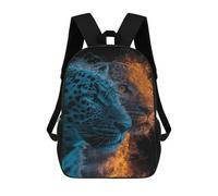 sinyumoney Leopard Fire Water Energy Backpack School Bag Work Laptop Backpack Rucksack Bag for Boys/Girls/Teenagers 17inch