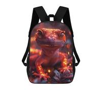 sinyumoney Leopard Gecko Animal School Bags Water Resistant School Bag Business Backpack for Campus Outdoor Travel Sports 17inch