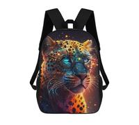sinyumoney Leopard Glasses Art Print Kids Backpack Girls 3D School Bags Children's 17 Inch Rucksack Toddler Schoolbag,Casual Daypacks Fashion Bookbag Bag