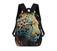 sinyumoney Leopard in Abstract Art Backpacks 3D Printed School Bag Casual Kids Fashion School Bag for Boys Middle School Students School 17inch