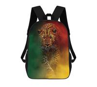 sinyumoney Leopard in Colorful Smoke Rucksack Rucksack Casual Daypacks School Work Travel Bag for Men, Women & Teenage Boys 17inch