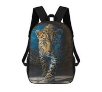 sinyumoney Leopard in Starry Background Backpack School Bag Lightweight Airport College Students Back Pack for School/Work/Travel 17inch
