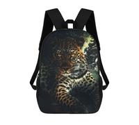 sinyumoney Leopard in The Wild Children's School Backpack 3D Printed for Kids Travel Rucksacks Book Bags Kids School Bag 17inch