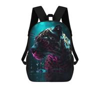 sinyumoney Leopard Jaguar Neon Art Backpack School Daypacks Business Backpack Water Resistant Bookbag for Teenage Girls Boys Women Men 17inch