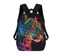 sinyumoney Leopard Neon Backpack School Computer Rucksack for School/Work/Travel for Boys/Girls/Teenagers 17inch