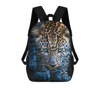 sinyumoney Leopard Portrait Close-Up -1 Kids Children School Backpack 17 Inch Bookbags Casual Travel Rucksack Boys Girls Large Capacity Daypack 17inch
