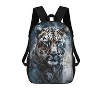 sinyumoney Leopard Portrait Painting Children's Backpacks School Backpack 3D Printed Backpack for Kids Travel Rucksacks Book Bags Kids School Bag 17inch