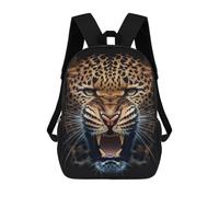 sinyumoney Leopard Roar Close-Up School Bags Business Laptop Rucksack Bag Unisex Casual Daypack for Boys/Girls/Teenagers 17inch