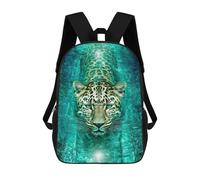 sinyumoney Leopard Swimming in Water-1 Backpack Kids School Backpack School Bag 3D Printed Fashion School Bag for Boys Elementary And Middle School Student 17inch