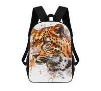 sinyumoney Leopard Watercolor School Backpack Lightweight Airport College Students Back Pack for Teenage Girls Boys Women Men 17inch
