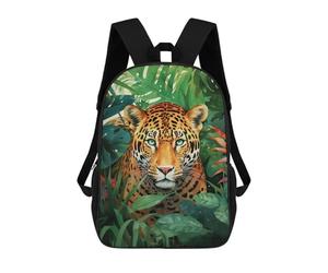 sinyumoney Leopard Watercolor School Backpack Lightweight Airport College Students Back Pack for Teenage Girls Boys Women Men 17inch