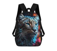 sinyumoney Leopard with Blue Eyes -6 Children's Backpacks School Backpack 3D Printed for Kids Travel Rucksacks Book Bags Kids 17inch School Bag