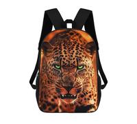 sinyumoney Leopard's Fiery Gaze Backpack Schoolbags for Boys Girls Casual Sport Daypack Elementary Primary Large Capacity Bookbags 17inch