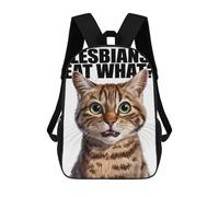 sinyumoney Lesbians Eat What Cat Backpack School Large Water Resistant Laptop Backpack for School/Work/Travel 17inch