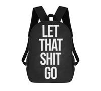 sinyumoney Let It Go Kids School Backpack School Bag 3D Printed School Bag for Boys Elementary And Middle School Students 17inch