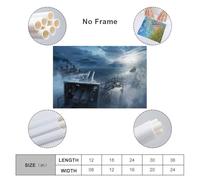 sinyumoney Let The Battle Begin Abstract Wall Art for Living Room for Toilet Bathroom Decor Large Pictures 16x24inch(40x60cm)